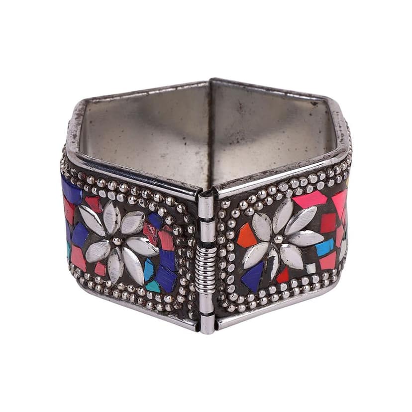 Cardinal Oxidized Multicolor Minakai Stone Adjustable Bracelet view 2