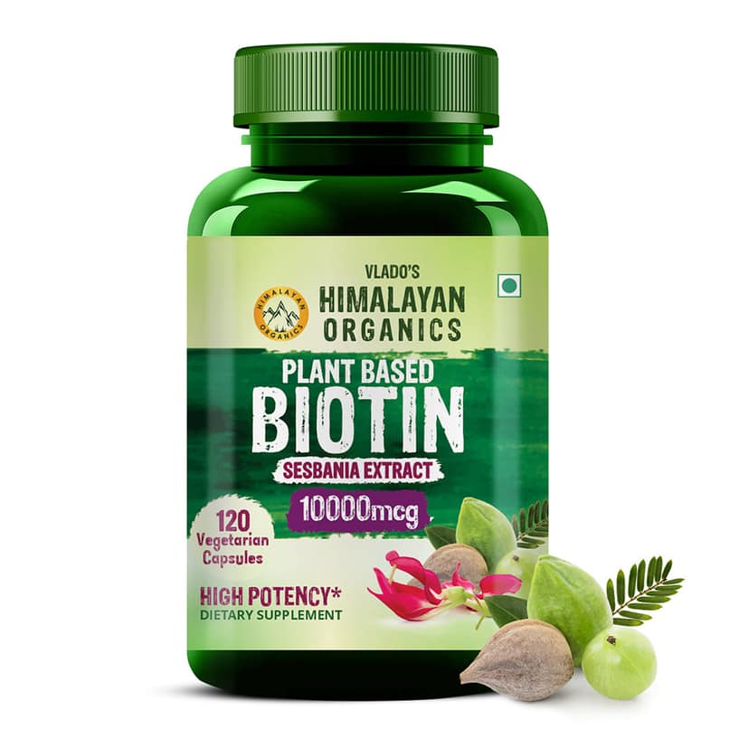 Vlado's Himalayan Organics Plant Based Biotin 10,000mcg/Serve 120 Veg Capsules view 2