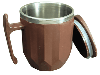 Stainless Steel Insulated Coffee Mug with Lid, Double Walled, Leakproof