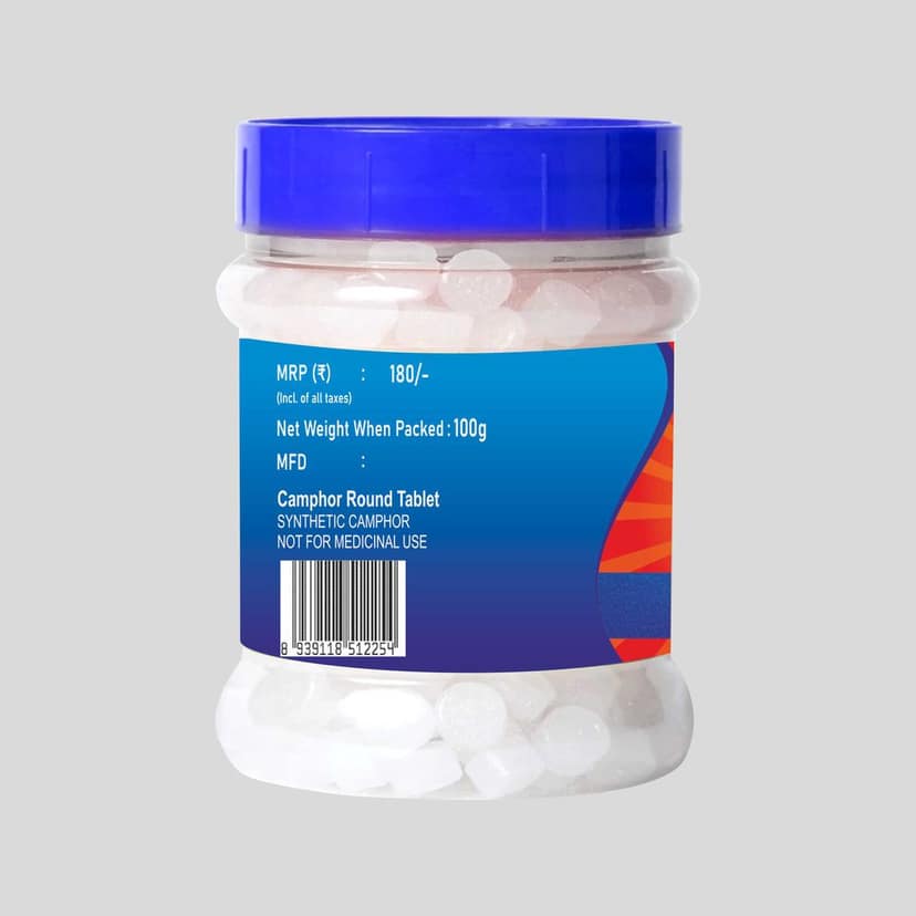 Shri Shriji Flam Aromatic Synthetic Camphor � Natural Fragrance, Ideal for Pooja, Meditation & Home Freshness Pack of 1 (250 Gram) view 2