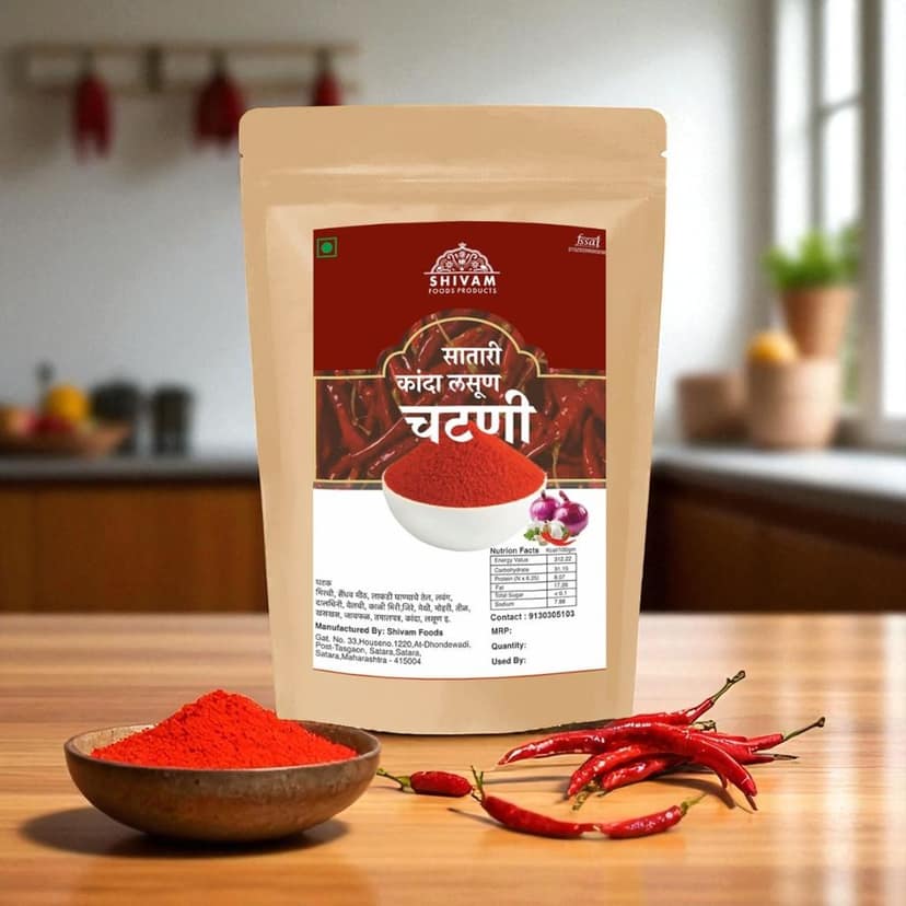 Onion Garlic Chutney ( 500gm) view 2