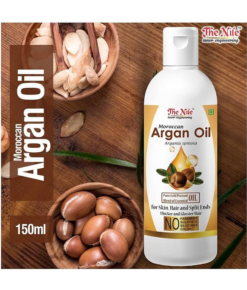 The Nile Argan Oil 150 ML + Almond Oil 200 ML Hair Oil 350 mL Pack of 2 view 2