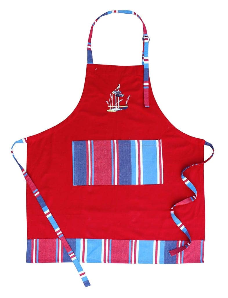 Airwill, 100% Cotton Designer Weaved Aprons, with 1 Center Pocket, Adjustable Buckle on Top and 2 Long Ties On Both 2 Sides. Pack of 1 Piece view 2