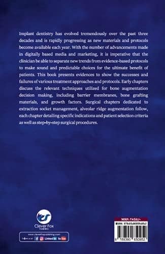 EVIDENCE-BASED DECISION MAKING AND CLINICAL PERSPECTIVE OF ALVEOLAR BONE AUGMENTATION [Paperback] Dr. Elsie Sunitha Ebenezer view 2