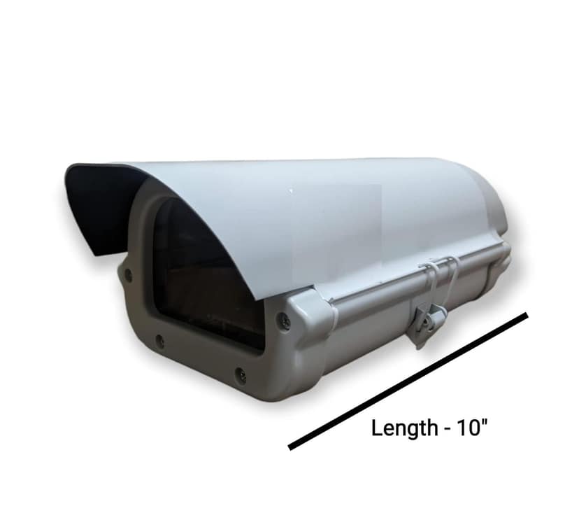 CCTV Security Camera housing , Waterproof/Dustproof/Rainproof Bullet Camera Enclosure for Outdoor Mounting Purpose, Iron-Metal with Side Locking System 10inch (25.4cm) view 2
