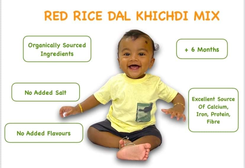 M.R Healthy Eats- Red Rice, Dal Khichdi Mix for Kids In Food-Grade Container 400 GMS Each (Pack of 2) (+6 Months) view 2
