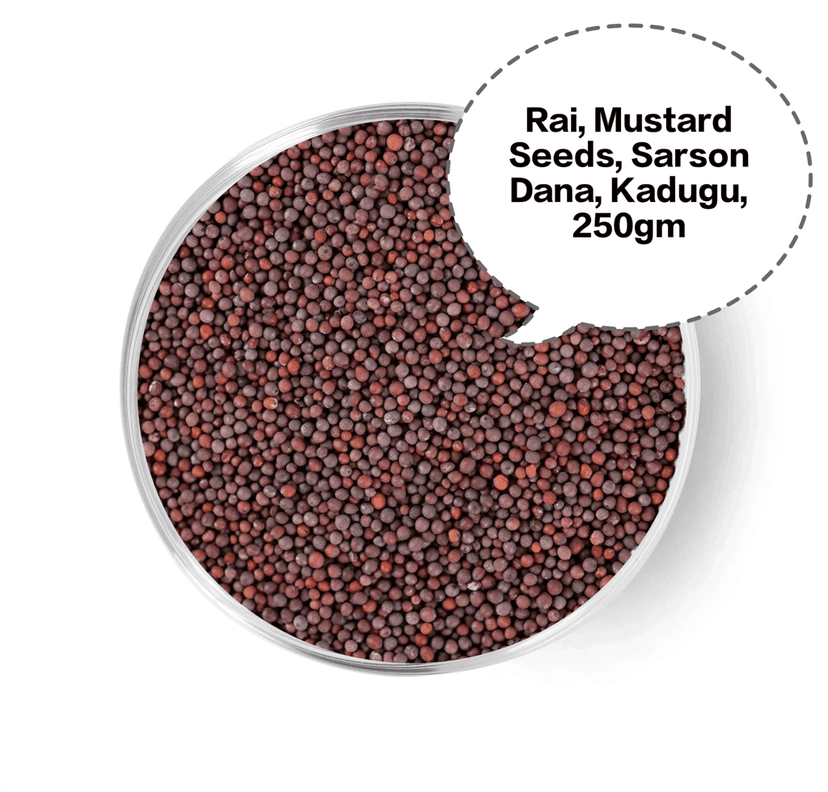 Rai, Mustard Seeds, Sarson Dana, Kadugu, Black Mustard Seeds