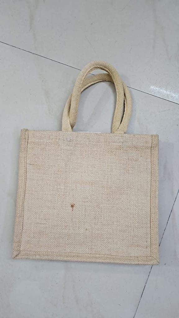 JFL Jute & Cotton Shopping Bag (Yellow) view 2