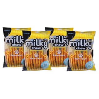 Milky Chew Stick Style Treats for Dogs | Premium Cheese & Chicken Flavored Dog Snacks | Rawhide-Free, Highly Digestible Treats for All Ages & Breeds | Strengthens Bones & Teeth | Pack of 4