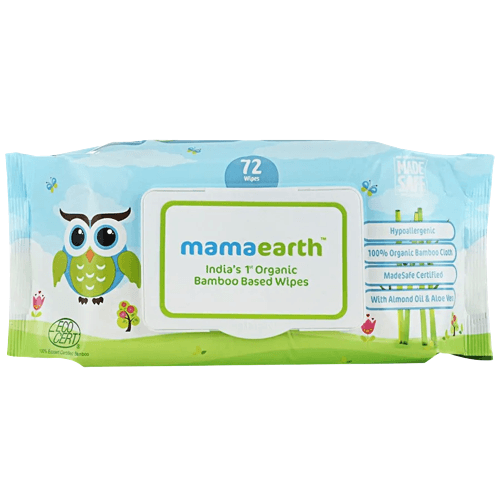 Mamaearth Bamboo Based Baby Wipes 72 Pcs