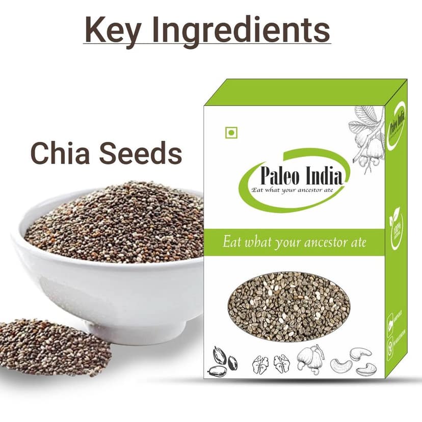 Paleo India 200gm Natural Black Chia Seeds| Rich in Fiber view 2