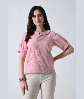 ALL WAYS YOU Women's Cotton Regular Top ( Pink )