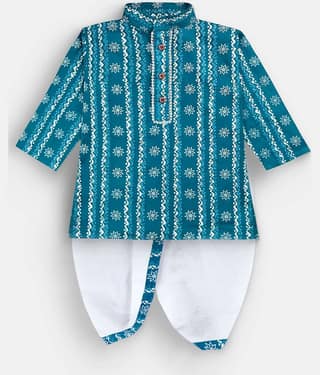 mustmom Baby Boys Bright soft and comfortable Ethnic Kurta and Dhoti Set
