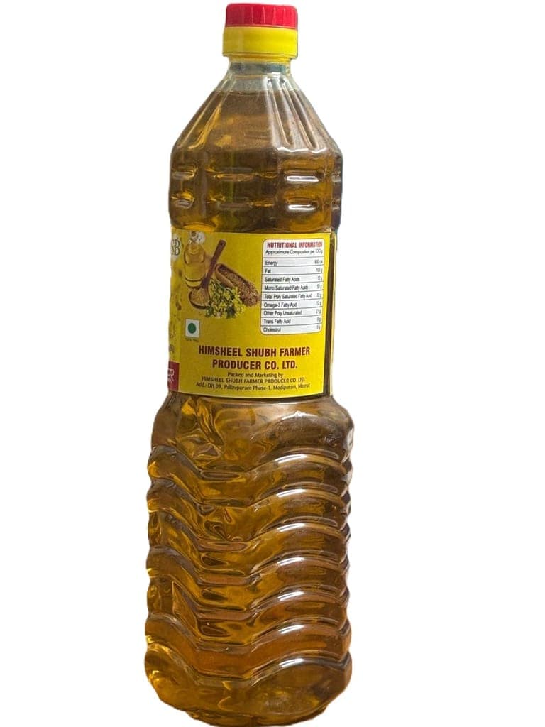 Himsheel Kachi Ghani Pure Mustard Oil - 1 Ltr view 2