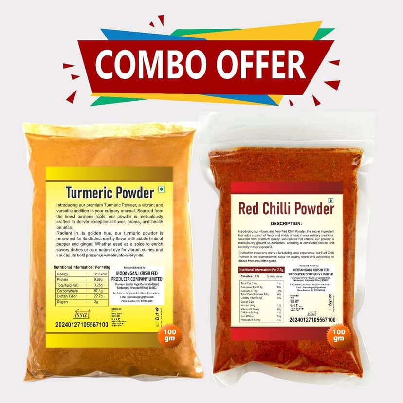 Combo of Red Chilli and Turmeric Powder view 2
