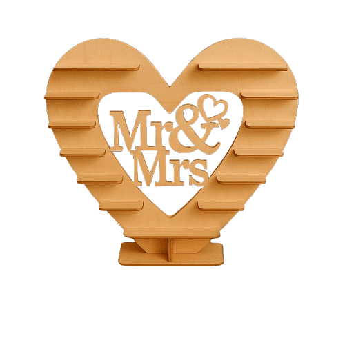 Dbeautify's DIY MDF Heart-Shaped "Mr & Mrs" Cake Stand view 2