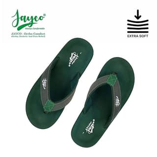 Jayco Cushioned comfort slippers for men | oversize look | slip-resistant | Soft insole | pain relief | Rubber outsole | stylish design | indoor and outdoor flip flop