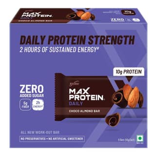 RiteBite Max Protein Daily Choco Almond RiteBite Max Protein Daily 1.2kg | 10g Protein | Choco Almond Flavour | Strength | Energy | (Pack of 24)