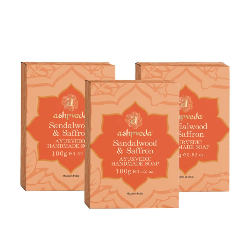 ashpveda Sandalwood & Saffron Bathing Soap view 2