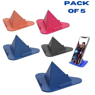 5-Pack of Universal Phone Stand Holders - Multi-Angle Cell Phone Holder for Desk - Cradleless Design for All Smartphones