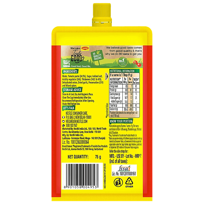 Maggi Pichkoo - Rich Tomato Ketchup, Tangy Flavour, 75 G Pouch view 2