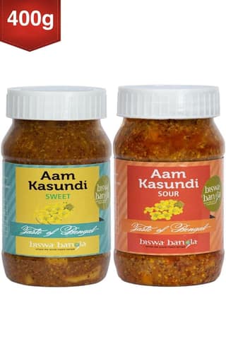400g Aam Kasundi (Mango-Mustard Sauce / Pickle) - Sweet & Sour - set of two packs