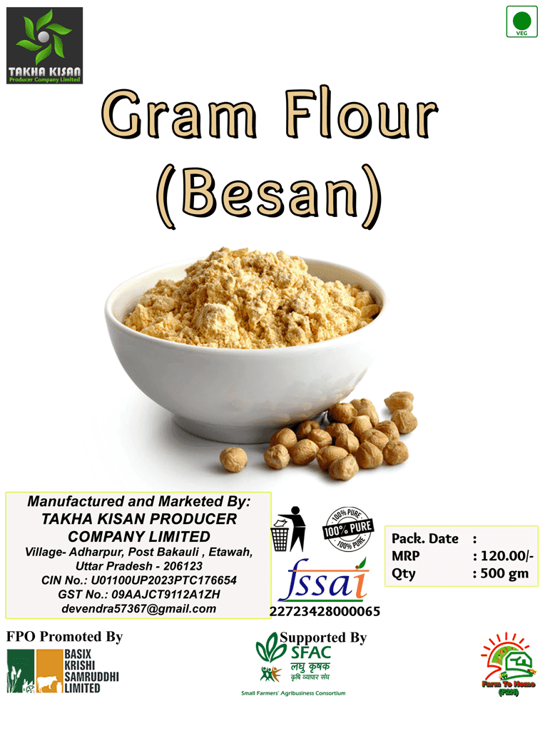 Takha Kisan Gram Flour (Besan), 500 gm view 2