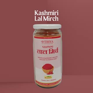 Thiya Kashmir Lal Mirch (150gm) | Kashmir's Finest | Sun-Dried