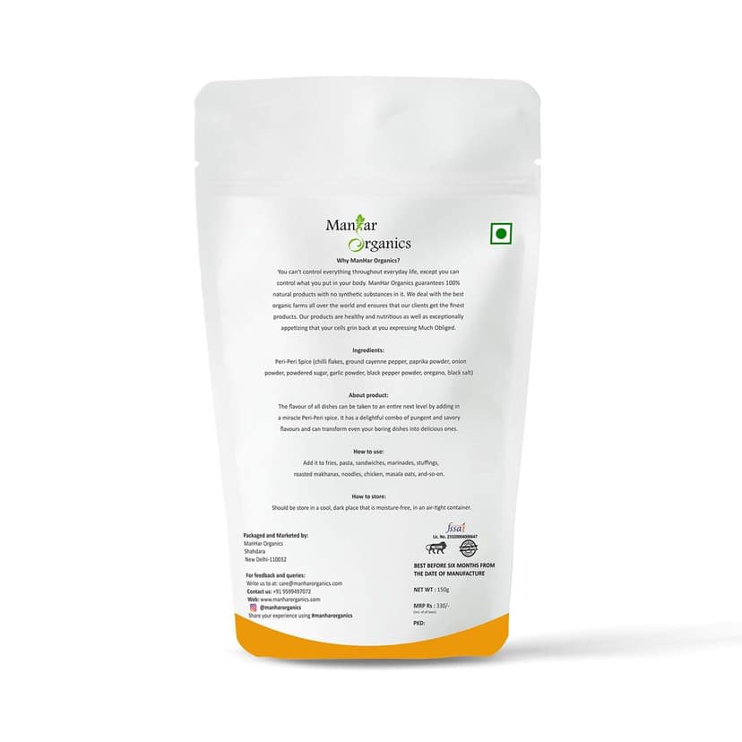ManHar Organics Peri Peri Seasoning: 150gm (Peri Peri, 150gm) view 2