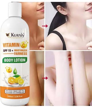 KURAIY Beautiful Vitamin C Body Lotion Whitening Moisturizing Body Moisrurizer Lotion