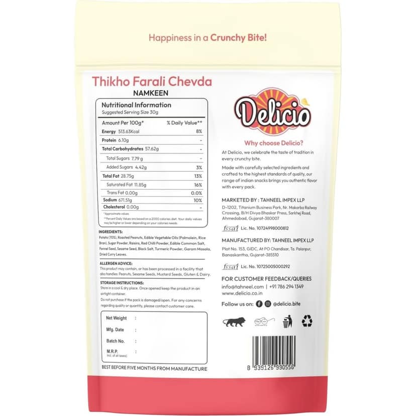 Delicio Thikha Farali Chevda 300 gm (Pack of 1) view 2