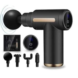 Muscle Massage Gun, Uplayteck Portable Muscle Massager Mini Adjustable Deep Tissue Massager Portable Massage Gun 4 Massage Heads for Relaxing Muscles Relieve Pain