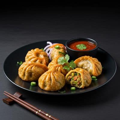 Veg Fried Momos (10Pcs)