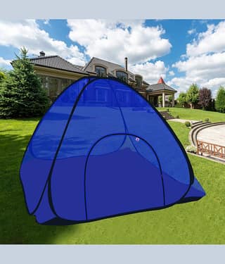 Silver Shine - Dark Blue Polycotton Tent Mosquito Net ( Pack of 1 )