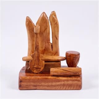 Handcrafted Wooden Musical Instrument Showpiece