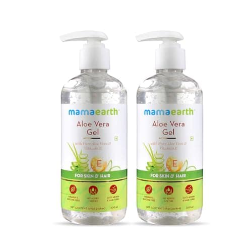 Mamaearth Aloe Vera Gel with Pure Aloe Vera & Vitamin E for Skin and Hair | Hydrates Skin | Soothes Irritated Skin - 300 ml (Pack of 2) Mamaearth Aloe Vera Gel with Pure Aloe Vera & Vitamin E for Skin and Hair | Hydrates Skin | Soothes Irritated Skin - 3 view 2