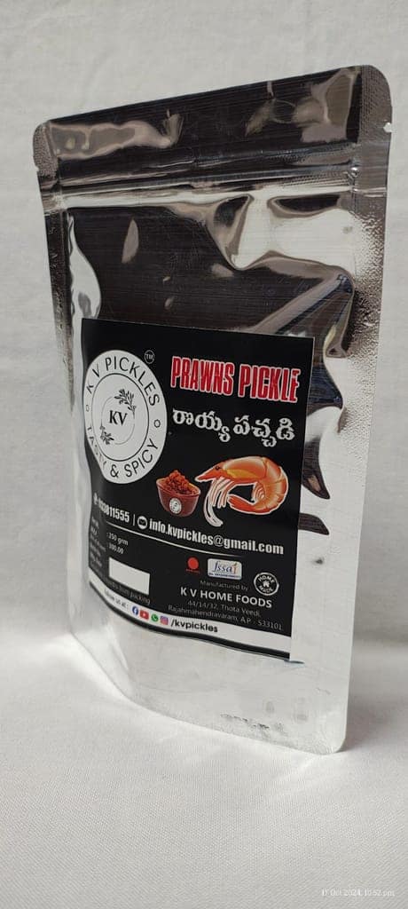 KV Home Foods Spicy Prawn Pickle - 250g view 2