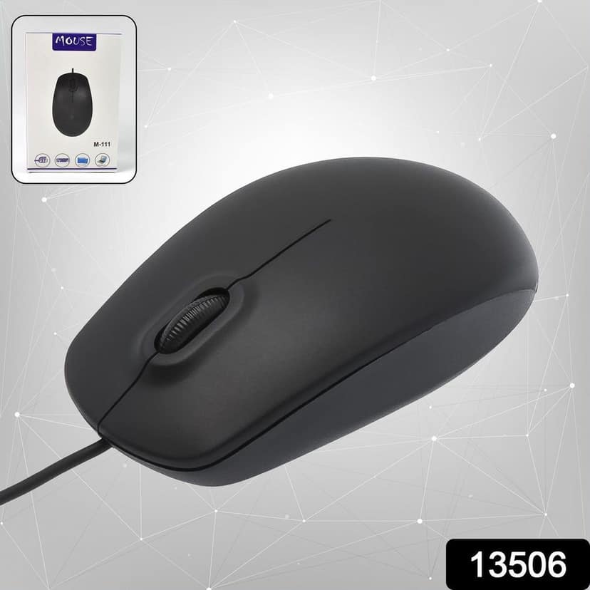 Computer / Laptop Wired Optical Mouse, M- 111 (1 Pc) view 2