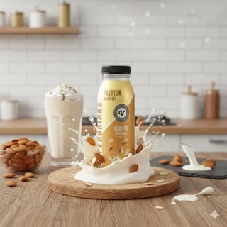 SUPERDRINKS Almond Milkshake | 180ml | Dairy Beverage | Thick Milkshake | Real almond milkshake | Ready to Drink (Pack of 4)