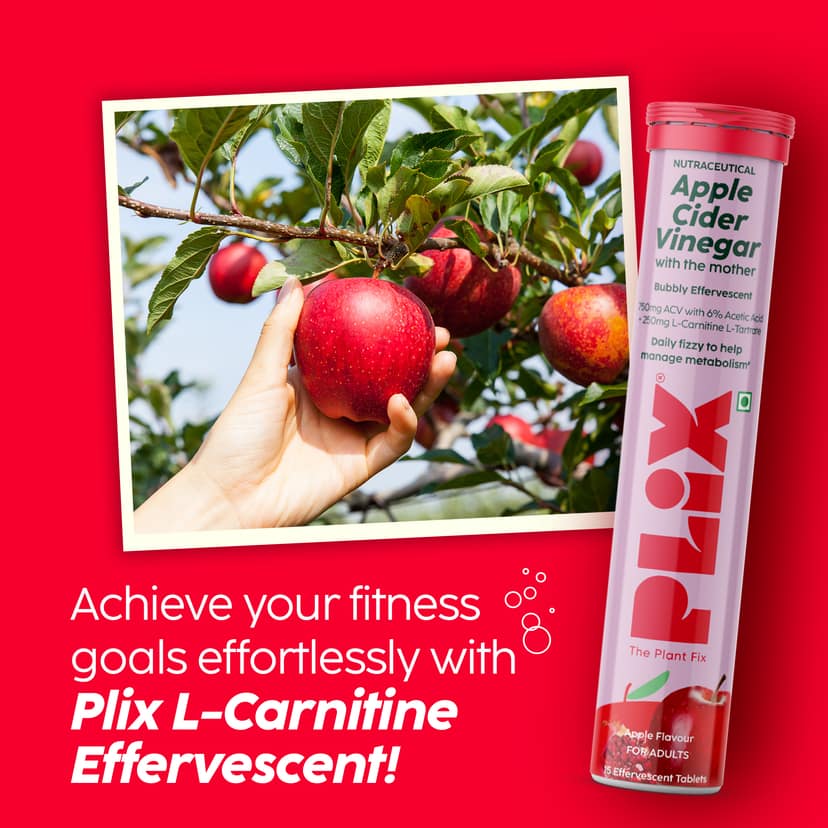 L-Carnitine Apple Cider Vinegar Effervescent ( Helps turn fat into energy) pack of 4 tubes__1 Month__60 Tablets view 2