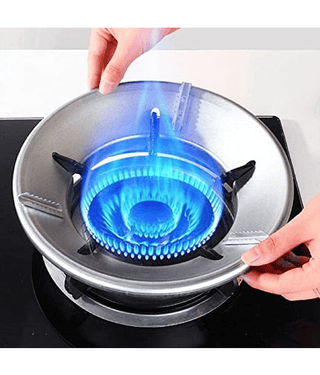 sakimo Gas Saver Burner Stand|Windproof Gas Stand for Gas Chula Stand|Gas Saver Jali|Stove Protector and Washable Stand, Open PACK OF 1 .