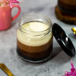 Triple chocolate mousse jar
