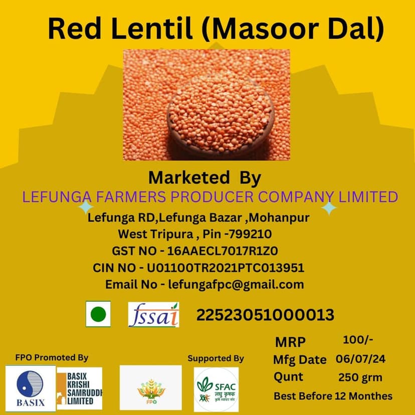 Red Lentil (masoor dal) (pack of 2) view 2
