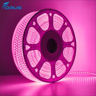 Forus LED Rope Strip Light 5 Meters 1 Year Warranty, Outdoor Waterproof Decorative Cove Lights for Ceiling, Balcony, Home Decor, Interior Decoration, Flexible Rope Light for Diwali, Christmas & New Year -Pink