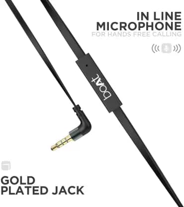Bassheads 225 | Wired Earphone with 10mm Driver, Passive Noise Cancellation, Hands-free communication, Super Extra Bass Black view 2