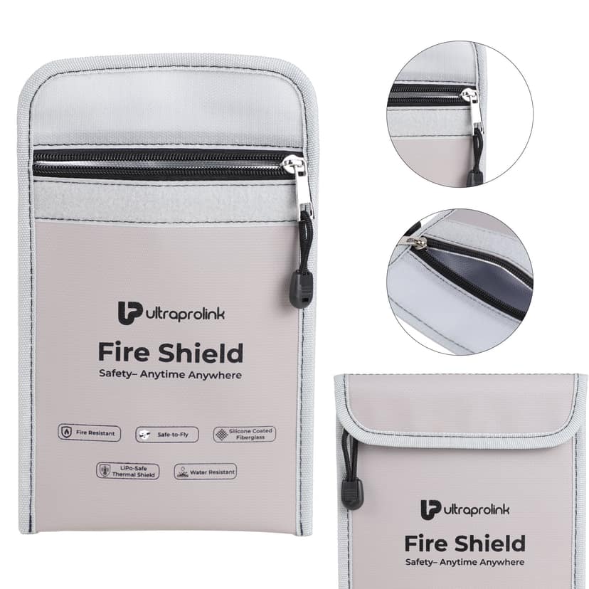 FireShield | Fire-Resistant Safety Bag for Storage Power Banks and Lithium Batteries | UM1288