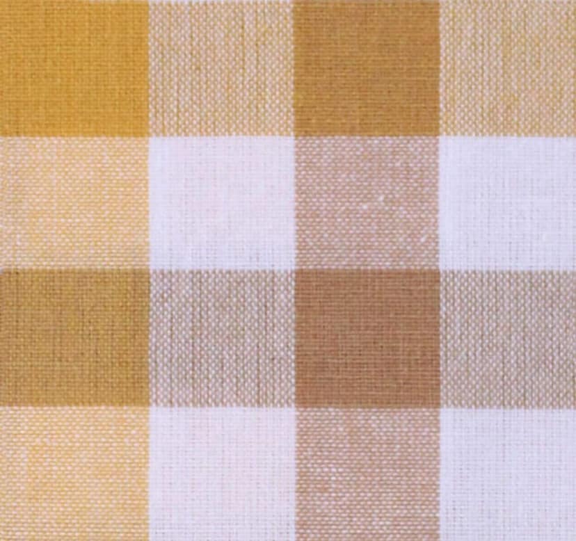 AIRWILL 100% Cotton Checkered Pattern 6 Seater Rectangle Table Cover Sized, 56x71 inches (Yellow,Grey, Pack of 1) view 2