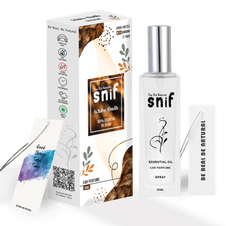 The Old Natural Spray Car Perfumes with Essential Oils Fragrance in Glass bottle with 2 Hanging Tags | Car Air Fresheners 50ml (White Oudh)