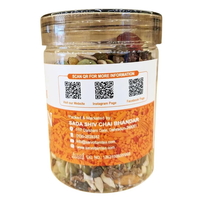 Sarvottam Premium Protein Mix Seeds 250g Box | Healthy Roasted Seed Blend | Rich in Protein, Fiber & Omega-3 | Superfood Snack for Energy & Wellness view 2