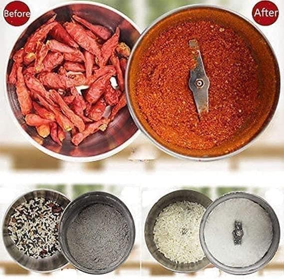 Electric Stainless Steel Coffee & Spice Grinder with Transparent Lid view 2